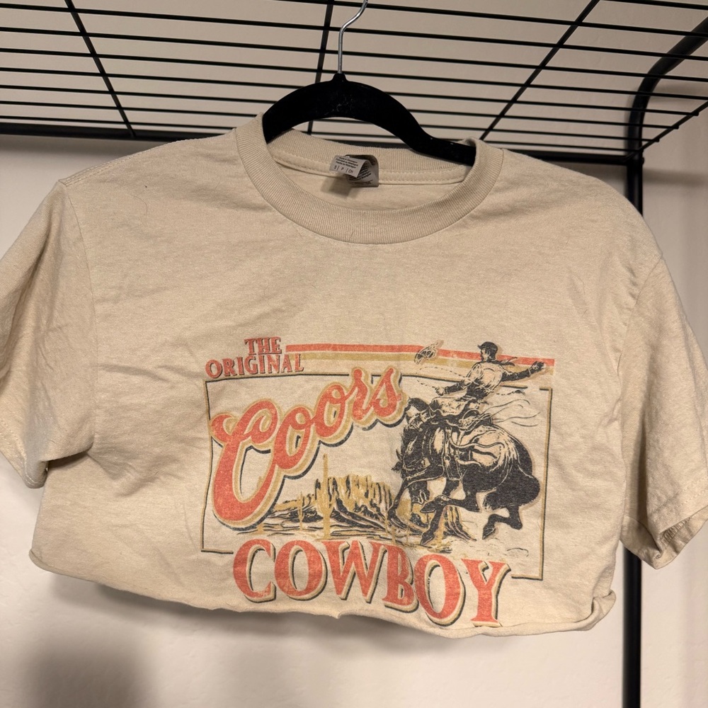 Coors cowboy crop tee